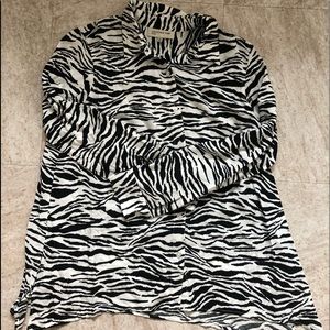 Jones New York Animal Zebra Print Blouse